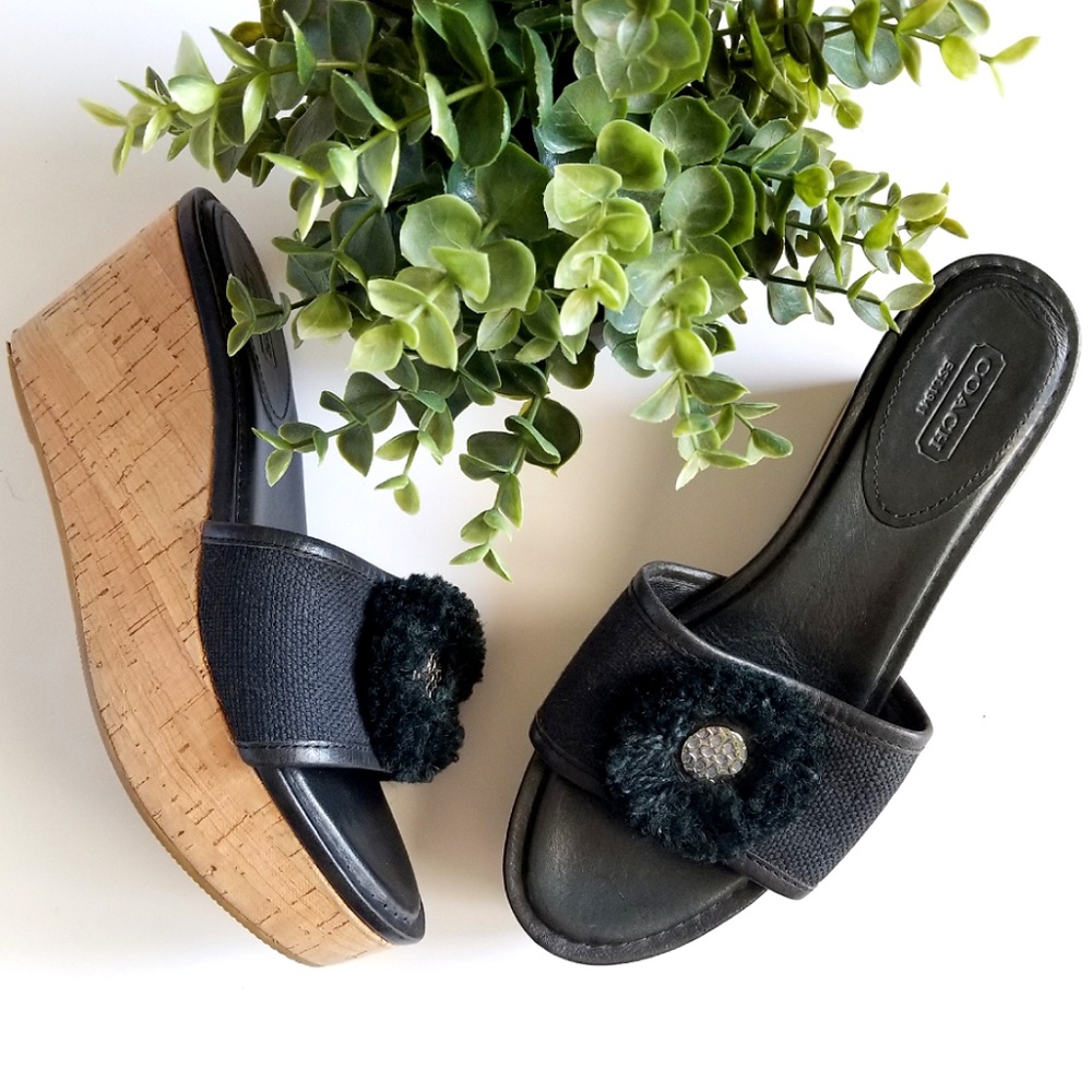 Coach Jazmin Cork Wedge Sandal